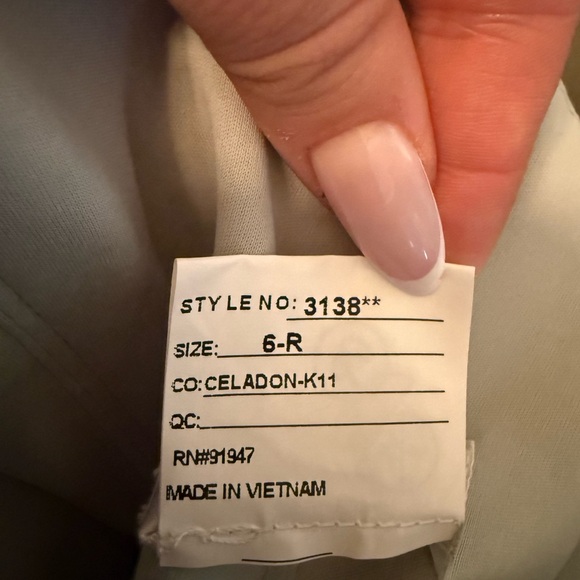 Dessy Collection Celadon Gown - Picture 5 of 9